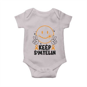 Multiple Sclerosis Awareness Baby Onesie Keep Smyelin MS Support TS10 Ice Gray Print Your Wear