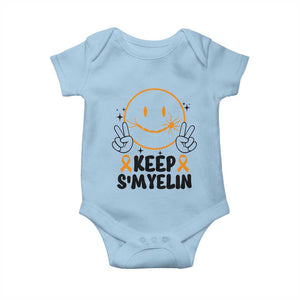 Multiple Sclerosis Awareness Baby Onesie Keep Smyelin MS Support TS10 Light Blue Print Your Wear