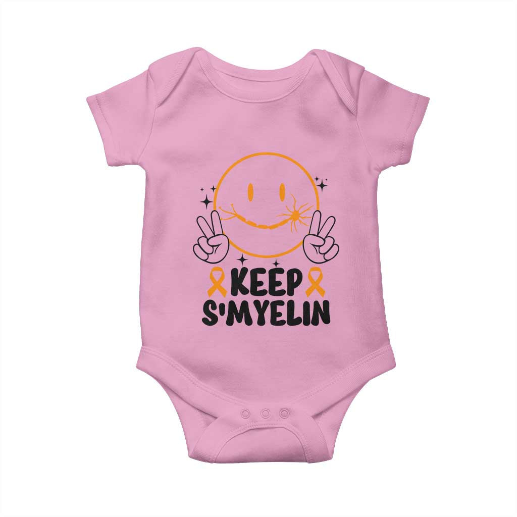 Multiple Sclerosis Awareness Baby Onesie Keep Smyelin MS Support TS10 Light Pink Print Your Wear
