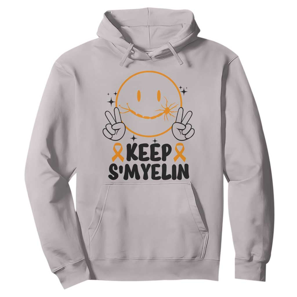 Multiple Sclerosis Awareness Hoodie Keep Smyelin MS Support TS10 Ice Gray Print Your Wear