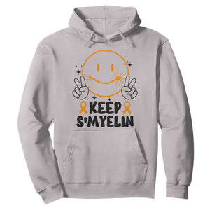 Multiple Sclerosis Awareness Hoodie Keep Smyelin MS Support TS10 Ice Gray Print Your Wear