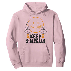 Multiple Sclerosis Awareness Hoodie Keep Smyelin MS Support TS10 Light Pink Print Your Wear
