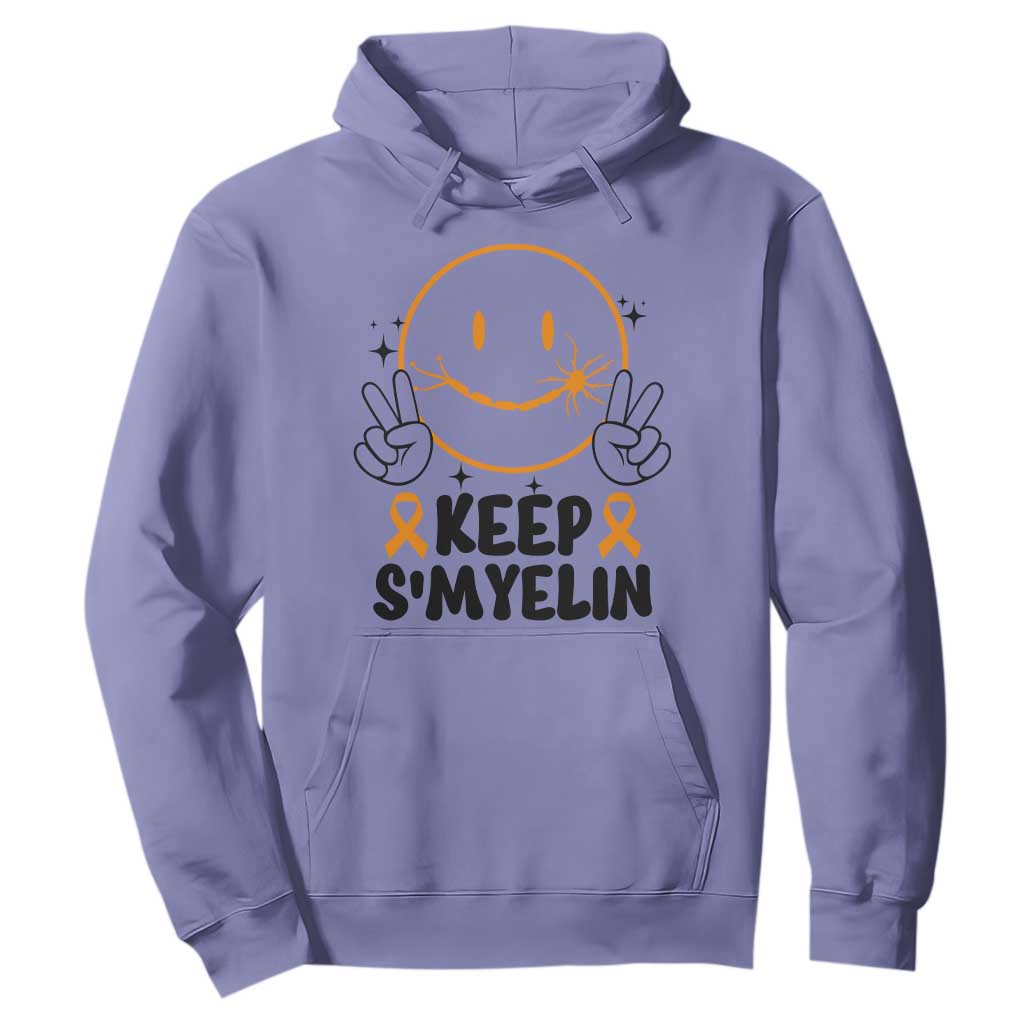 Multiple Sclerosis Awareness Hoodie Keep Smyelin MS Support TS10 Violet Print Your Wear