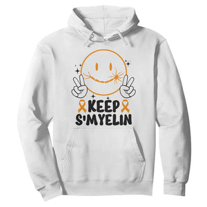 Multiple Sclerosis Awareness Hoodie Keep Smyelin MS Support TS10 White Print Your Wear