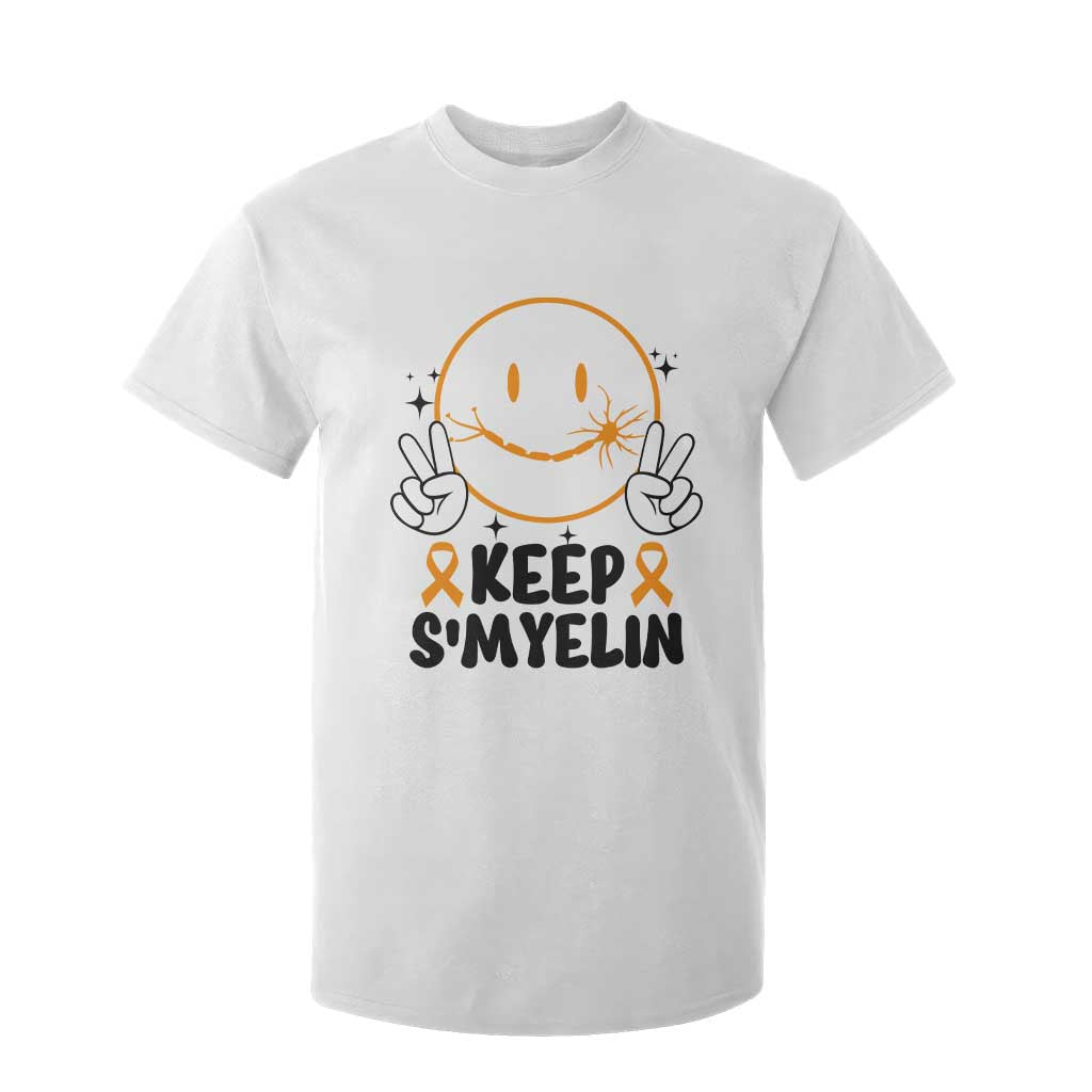 Multiple Sclerosis Awareness T Shirt For Kid Keep Smyelin MS Support TS10 White Print Your Wear