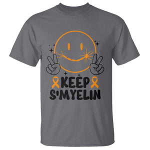 Multiple Sclerosis Awareness T Shirt Keep Smyelin MS Support TS10 Charcoal Print Your Wear