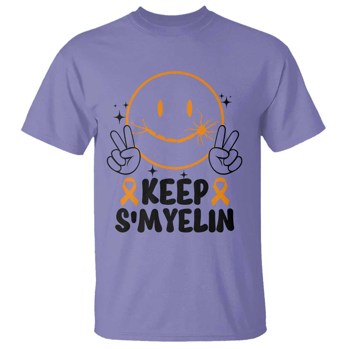 Multiple Sclerosis Awareness T Shirt Keep Smyelin MS Support TS10 Violet Print Your Wear