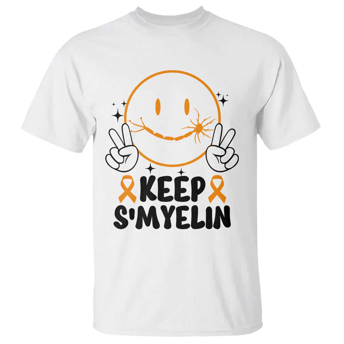Multiple Sclerosis Awareness T Shirt Keep Smyelin MS Support TS10 White Print Your Wear