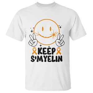 Multiple Sclerosis Awareness T Shirt Keep Smyelin MS Support TS10 White Print Your Wear