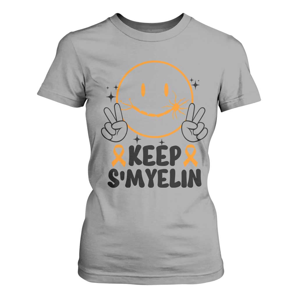 Multiple Sclerosis Awareness T Shirt For Women Keep Smyelin MS Support TS10 Sport Gray Print Your Wear