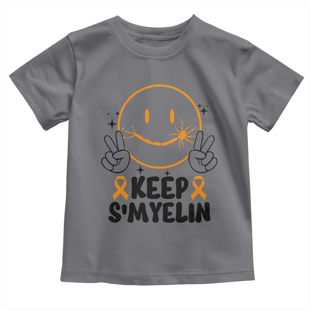 Multiple Sclerosis Awareness Toddler T Shirt Keep Smyelin MS Support TS10 Charcoal Print Your Wear