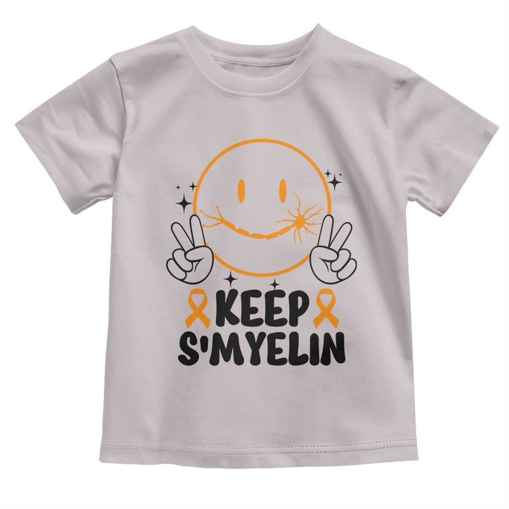 Multiple Sclerosis Awareness Toddler T Shirt Keep Smyelin MS Support TS10 Ice Gray Print Your Wear