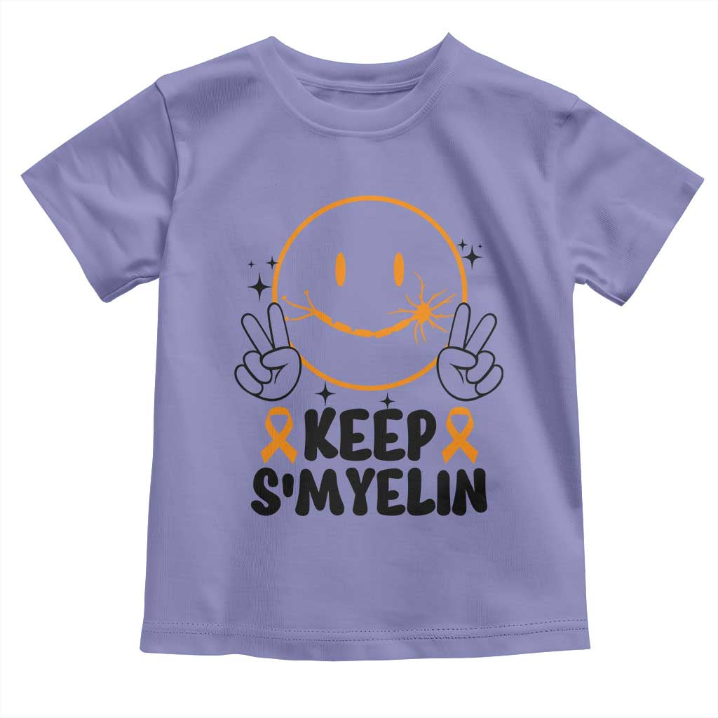 Multiple Sclerosis Awareness Toddler T Shirt Keep Smyelin MS Support TS10 Violet Print Your Wear