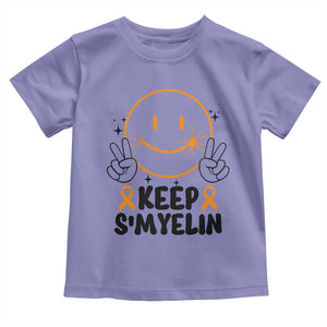 Multiple Sclerosis Awareness Toddler T Shirt Keep Smyelin MS Support TS10 Violet Print Your Wear