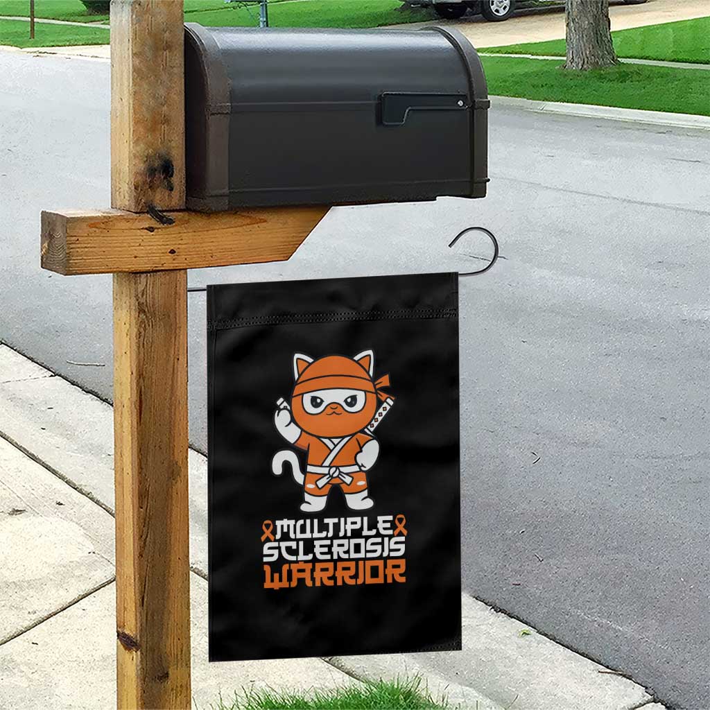 Multiple Sclerosis Warrior Garden Flag Orange Ribbon MS Ninja TS10 Print Your Wear