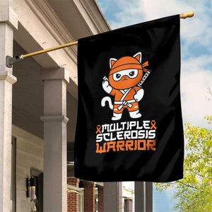 Multiple Sclerosis Warrior Garden Flag Orange Ribbon MS Ninja TS10 Print Your Wear