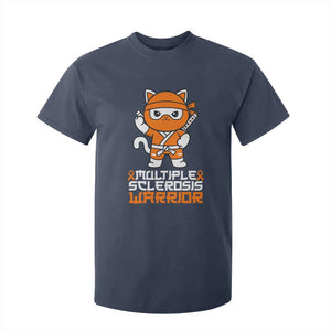 Multiple Sclerosis Warrior T Shirt For Kid Orange Ribbon MS Ninja TS10 Navy Print Your Wear