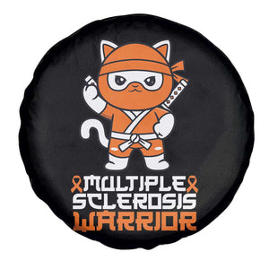 Multiple Sclerosis Warrior Spare Tire Cover Orange Ribbon MS Ninja TS10 Print Your Wear