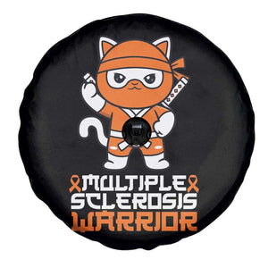 Multiple Sclerosis Warrior Spare Tire Cover Orange Ribbon MS Ninja TS10 Print Your Wear