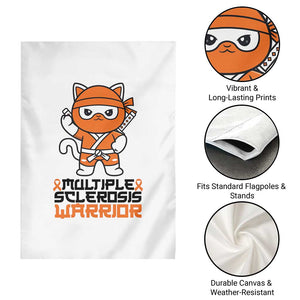 Multiple Sclerosis Awareness Garden Flag Orange Ribbon MS Warrior Ninja TS10 Print Your Wear
