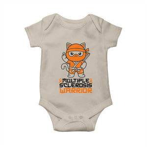 Multiple Sclerosis Awareness Baby Onesie Orange Ribbon MS Warrior Ninja TS10 Sand Print Your Wear