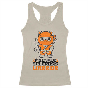 Multiple Sclerosis Awareness Racerback Tank Top Orange Ribbon MS Warrior Ninja TS10 Sand Print Your Wear