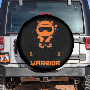 Multiple Sclerosis Awareness Spare Tire Cover Orange Ribbon MS Warrior Ninja TS10 No hole Black Print Your Wear