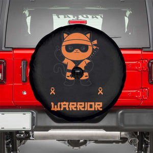 Multiple Sclerosis Awareness Spare Tire Cover Orange Ribbon MS Warrior Ninja TS10 Black Print Your Wear