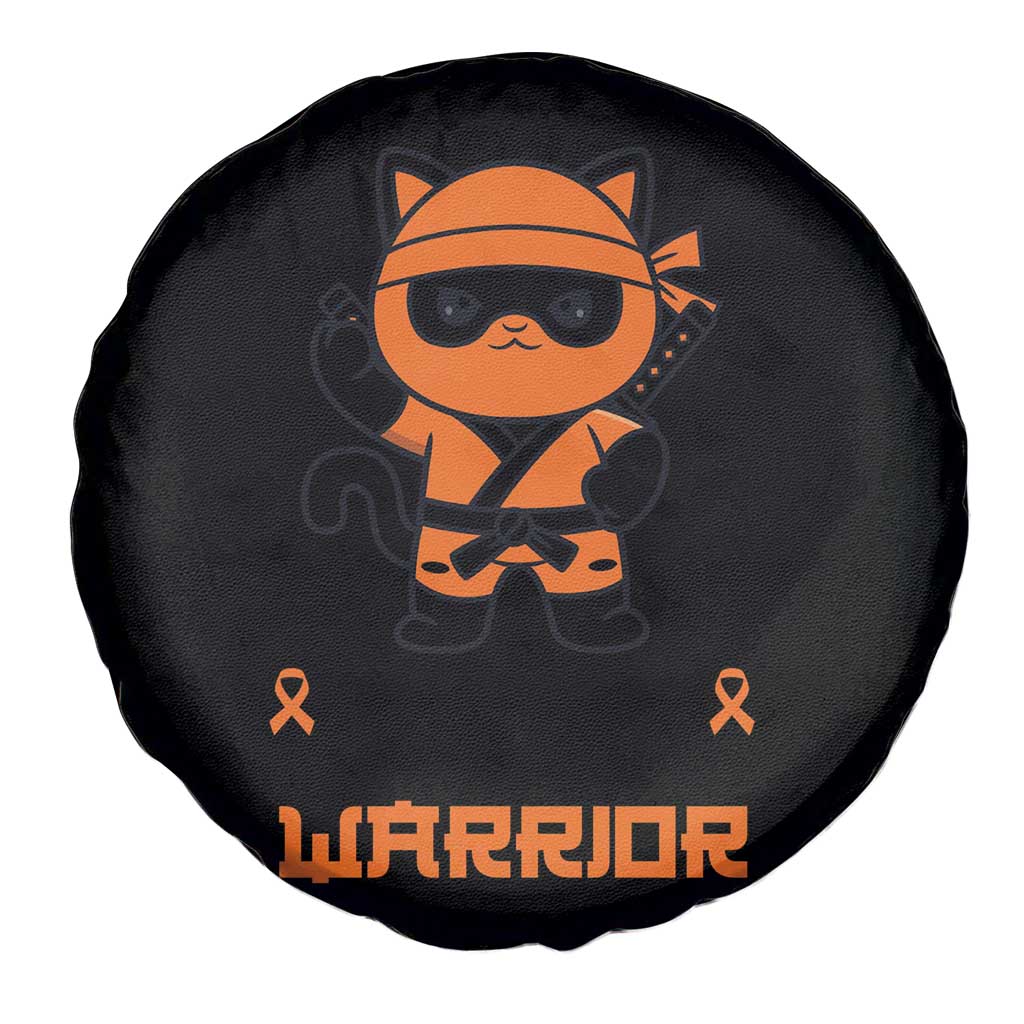 Multiple Sclerosis Awareness Spare Tire Cover Orange Ribbon MS Warrior Ninja TS10 Print Your Wear