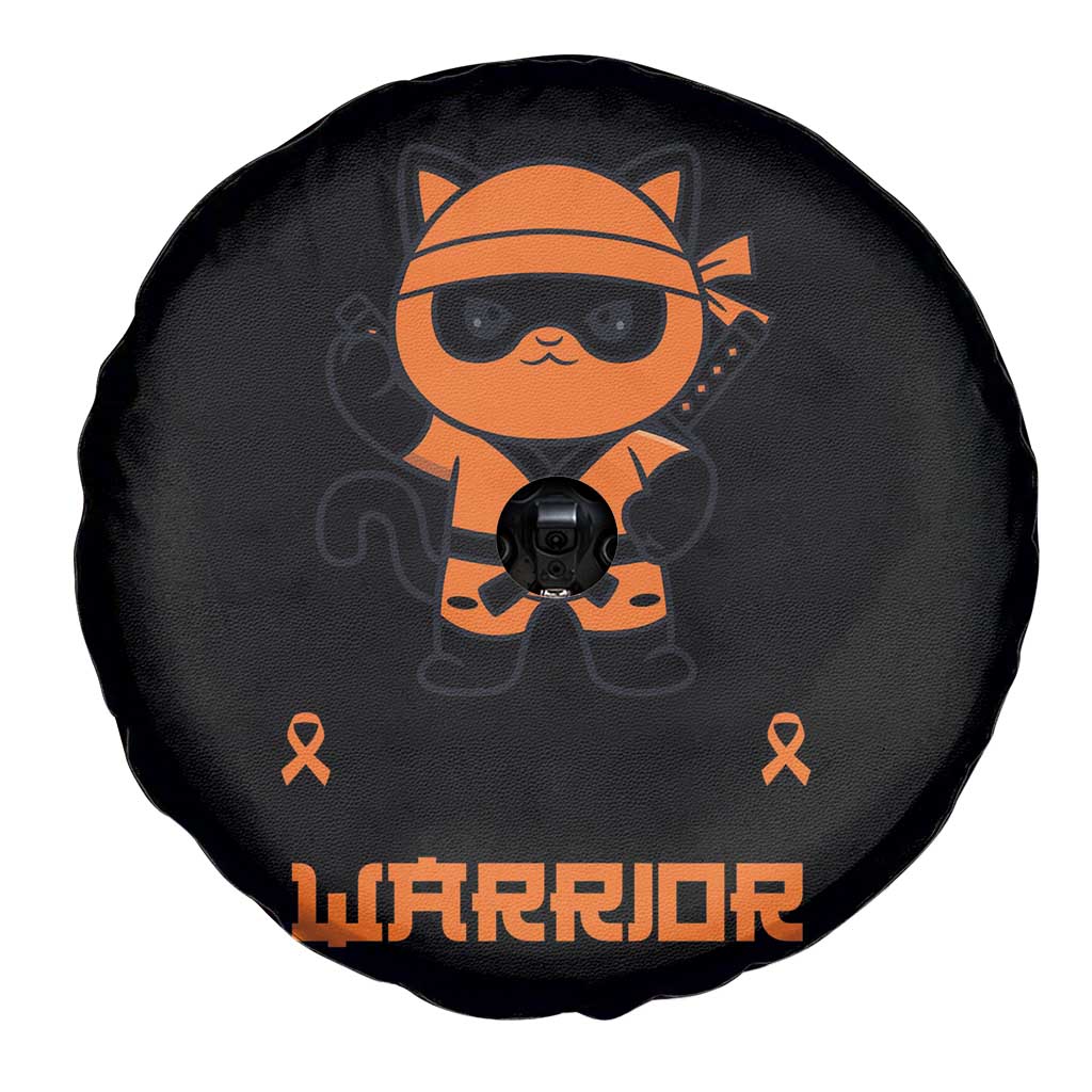 Multiple Sclerosis Awareness Spare Tire Cover Orange Ribbon MS Warrior Ninja TS10 Print Your Wear