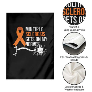 Multiple Sclerosis Awareness Garden Flag Orange Ribbon MS Gets On My Nerves TS10 Print Your Wear