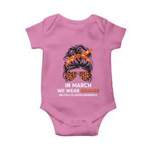 In March We Wear Orange MS Warrior Baby Onesie Multiple Sclerosis Support Squad TS10 Azalea Print Your Wear