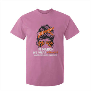 In March We Wear Orange MS Warrior T Shirt For Kid Multiple Sclerosis Support Squad TS10 Azalea Print Your Wear