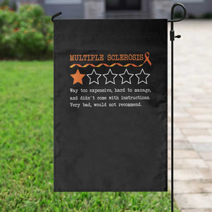 Multiple Sclerosis Awareness Garden Flag Orange Ribbon MS Review Very Bad Would Not Recommend TS10 Print Your Wear