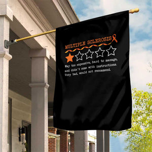 Multiple Sclerosis Awareness Garden Flag Orange Ribbon MS Review Very Bad Would Not Recommend TS10 Print Your Wear