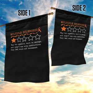 Multiple Sclerosis Awareness Garden Flag Orange Ribbon MS Review Very Bad Would Not Recommend TS10 Print Your Wear