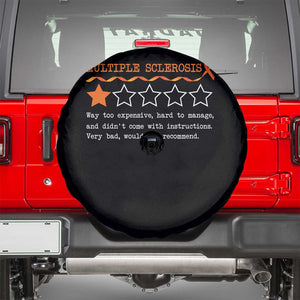 Multiple Sclerosis Awareness Spare Tire Cover Orange Ribbon MS Review Very Bad Would Not Recommend TS10 Black Print Your Wear