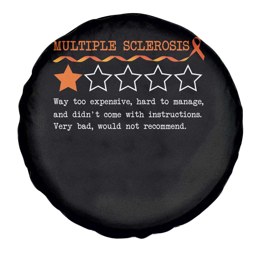 Multiple Sclerosis Awareness Spare Tire Cover Orange Ribbon MS Review Very Bad Would Not Recommend TS10 Print Your Wear