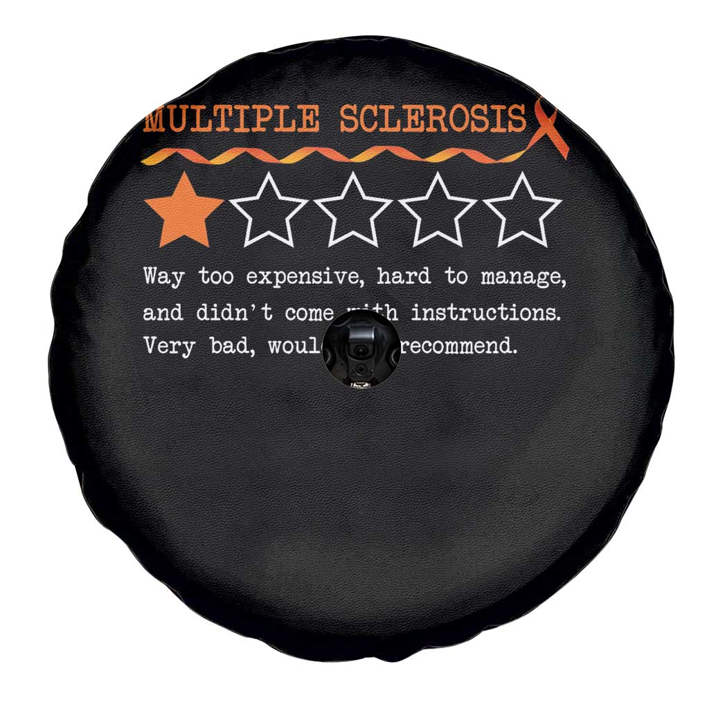 Multiple Sclerosis Awareness Spare Tire Cover Orange Ribbon MS Review Very Bad Would Not Recommend TS10 Print Your Wear