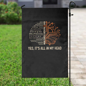 Multiple Sclerosis Awareness Garden Flag Orange Ribbon Yes It's All In My Head TS10 Print Your Wear