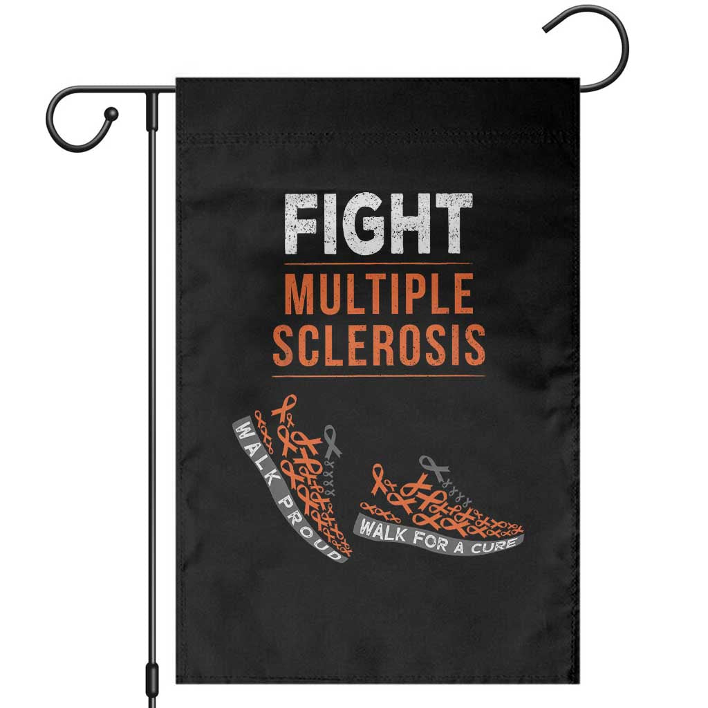 Fight MS Garden Flag Orange Ribbon Multiple Sclerosis Awareness TS10 Black Print Your Wear