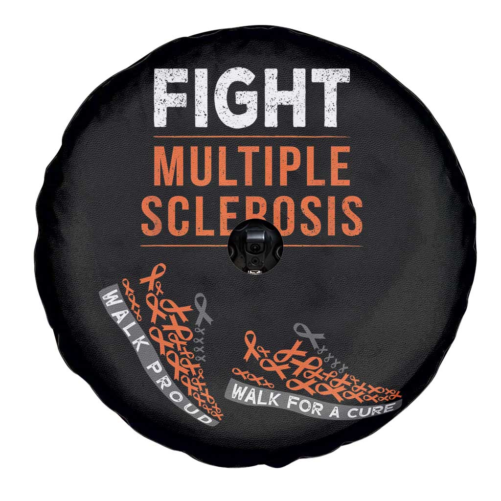 Fight MS Spare Tire Cover Orange Ribbon Multiple Sclerosis Awareness TS10 Print Your Wear