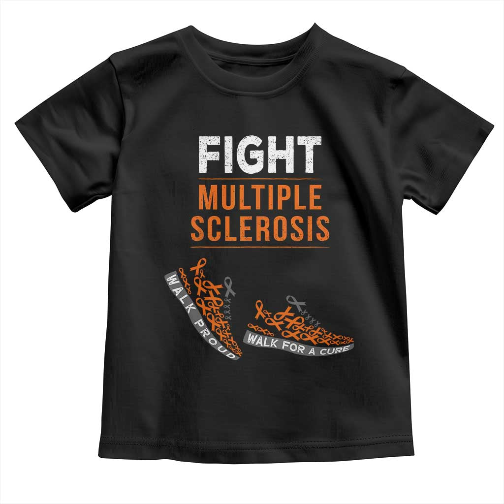 Fight MS Toddler T Shirt Orange Ribbon Multiple Sclerosis Awareness TS10 Black Print Your Wear