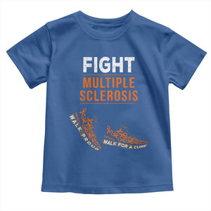 Fight MS Toddler T Shirt Orange Ribbon Multiple Sclerosis Awareness TS10 Royal Blue Print Your Wear