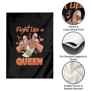 Multiple Sclerosis Awareness Garden Flag Orange Ribbon Fight MS Like A Queen TS10 Print Your Wear