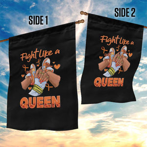 Multiple Sclerosis Awareness Garden Flag Orange Ribbon Fight MS Like A Queen TS10 Print Your Wear