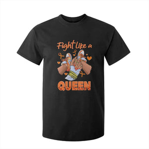 Multiple Sclerosis Awareness T Shirt For Kid Orange Ribbon Fight MS Like A Queen TS10 Black Print Your Wear