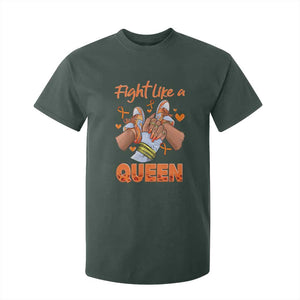 Multiple Sclerosis Awareness T Shirt For Kid Orange Ribbon Fight MS Like A Queen TS10 Dark Forest Green Print Your Wear