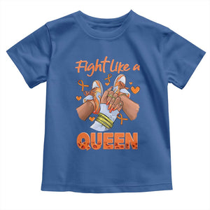 Multiple Sclerosis Awareness Toddler T Shirt Orange Ribbon Fight MS Like A Queen TS10 Royal Blue Print Your Wear