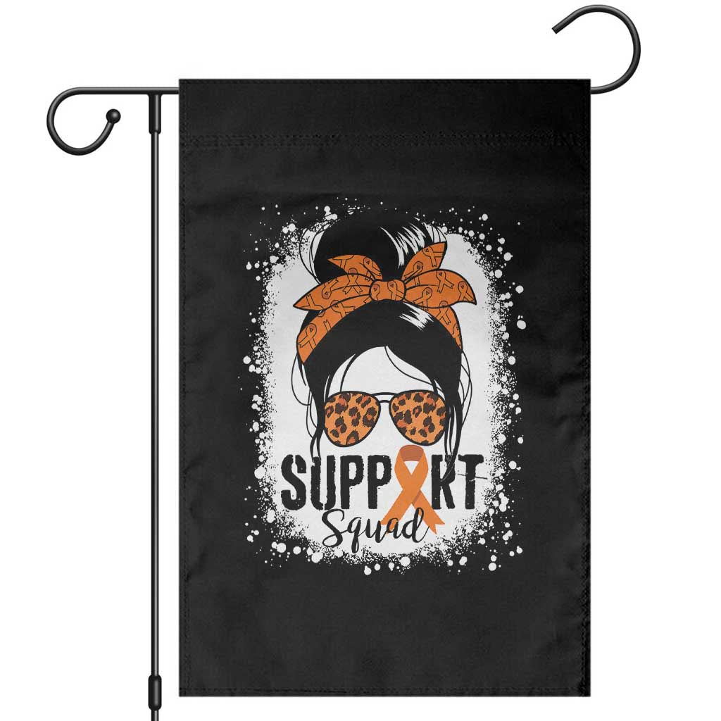 Multiple Sclerosis Awareness Garden Flag Orange Ribbon Support Squad Messy Bun TS10 Black Print Your Wear